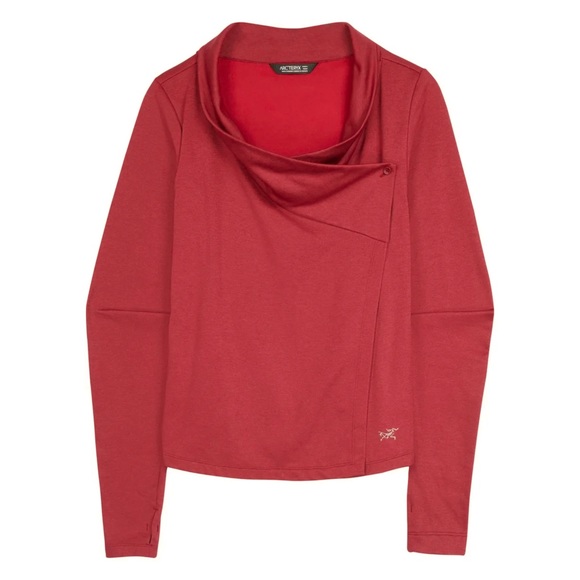 Arc’teryx Yonge Long Sleeve Alwyn Fleece Wrap in Red Size Medium - Picture 11 of 12